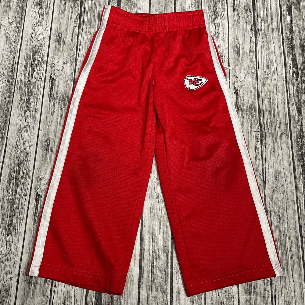 Youth size XS NFL Team Apparel Kansas City KC Cheifs Red Athletic Pants Great Co